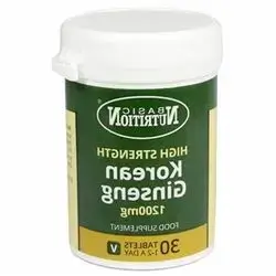 Korean Ginseng 1200mg 30 Tablets Basic Nutrition