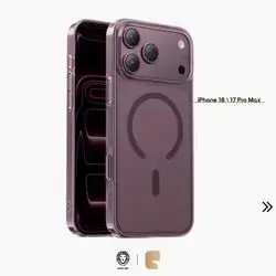 Green Lion Delgado Ultra HD Clear MagSafe Case for iPhone 18/17 Pro Max Premium Hard PC & Anti-Microbial Build - Burgundy