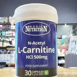 L-Carnitine 500mg 30 Capsules (Basic Nutrition)
