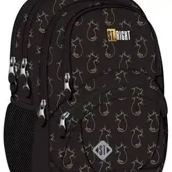 St.Right Schoolbag, 4 Compartments, Ergonomic, Waterproof, Geometric Grey BP04 43x32x20cm