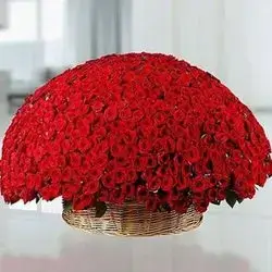 Big Red Rose Basket