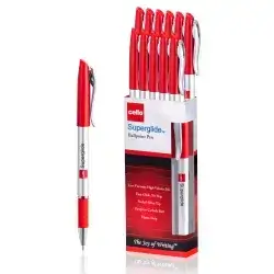 Packet Of Pen-Super Glide-Red 12pcs