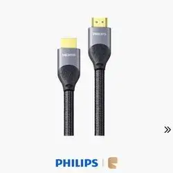 Philips High Speed HDMI Cable 3-Meter 4K 2160p Ethernet Support 3D - Black
