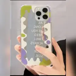 Letter Graphic Mirror Phone Case - IPhone 11 Pro Max