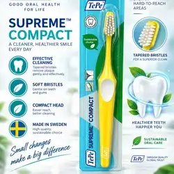 TePe Supreme™ Compact Toothbrush – Soft, Made in Sweden