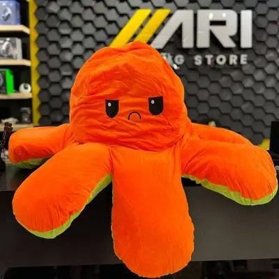 Octopus Plush Toy -Orange & Green (120cm)