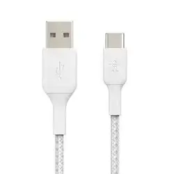 Belkin BoostCharge USB-A to USB-C Braided Cable 15W (3m) – White