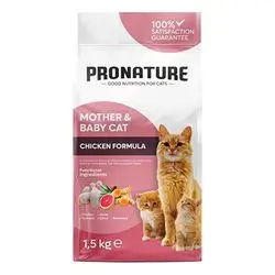 Pronature Mother and Baby Cat Dry Food - Chicken, 1.5 kg