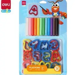 Clay Play-Deli- 12 colors  - 165g with 26 English letter molds