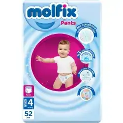 Diapers Molfix Pants (Shorts) number 4 for (9 - 14 kg) 52 Pieces