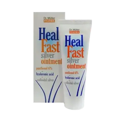 Heal Fast Silver Ointment Panthenol 6% + Hyaluronic Acid + Colloidal Silver 50ml _ Dr.Muller