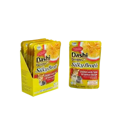 Inaba - Dashi Delights - Silky Broth Chicken with Tuna & Salmon 6 pieces+1gift