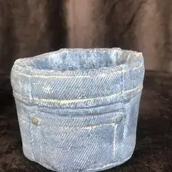 Denim Pants Glass Vase