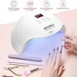 Nailgirls LED UV Lamp Nails, 36 W LED Nail Lamp with 3 Timers, 18 Light Beads, Gel Nails Lamp, UV LED with Car Sensor, LCD Display Plate, LED UV Nail Lamp for Gel Nails, Fingers, Toenails, Nail Dryer Device