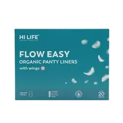 Flow Easy Organic Panty Liners With Wings 20Pcs _ HI LIFE