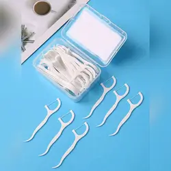 50pcs Floss Picks, Deep Clean Dental Floss