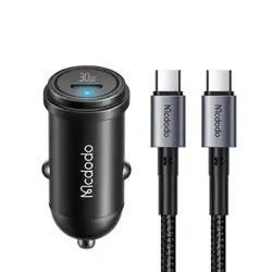 Car Charger Mcdodo CC-7493 30W Quick Charge (with Cable Type-C to Type-C 1.2m) Black