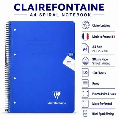 Notebook ,French ( A4) Size,120 Sheets.