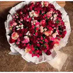 150 Rose Red and Pink Bouquet