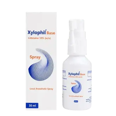 Xylophil Base (Lidocaine 10%) Local Anesthetic Spray 30ml _ Philadelphia Pharmaceutical