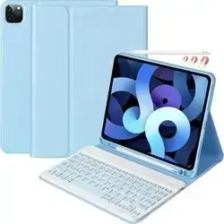Keyboard Case iPad Air 10.9“2022, Slim Smart Keyboard Case for iPad pro 11Detachable Wireless Keyboard with Pencil Holder-Blue