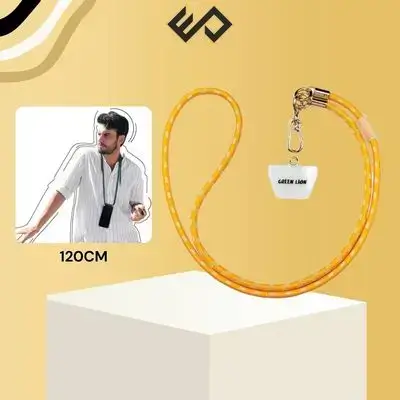 Green Lion Neck Strap Lanyard 120cm Strap Length - Orange