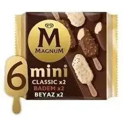 Algida Magnum Mini Classic Badem Beyaz 6 mini 248.2g