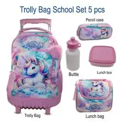 Trolley Bag School Set 5pcs