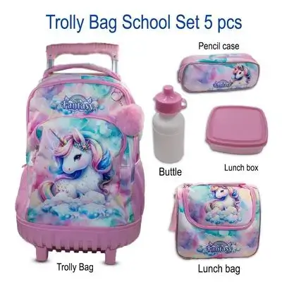 Trolley Bag School Set 5pcs