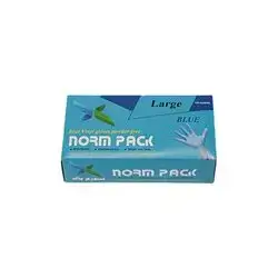 Norm Pack Vinyl Gloves Powder Free Large 100 Pcs Blue