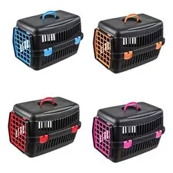 Hard Plastic Pet Carrier - Small, Assorted Colors