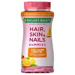 Nature's Bounty Hair, Skin & Nails + Collagen Gummies, 80 Count Hair Skin Nails Collagen