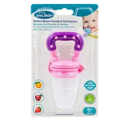 Silikon Fruit Pacifier & Teether 6+ Monthes Pink Color _ Sevibebe
