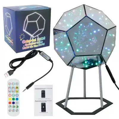 Infinity Dodecahedron Colorful Light