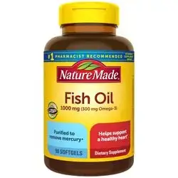 Fish oil 1000mg (300 mg omega-3)90softgels (nature made)