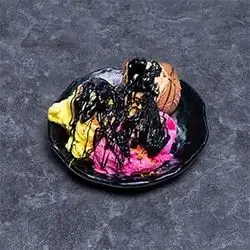 Pistachio Baklava Tashrib, Mixed Dondurma, Oreo Sauce