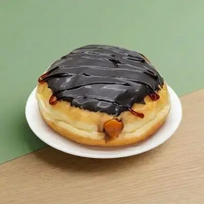 Chocolate Caramel Filled Donut