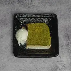 Pistachio Tre Leche With Ice Cream