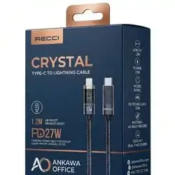 RECCI Crystal Cable Charger Type-C To Lightning 27W 1.2M