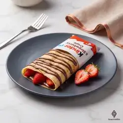 Kinder and Strawberry Crepe