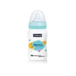 Wide Neck Feeding Bottle 240ml (+6) - Blue