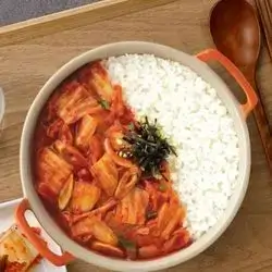 Spicy Kimchi With Plain Rice