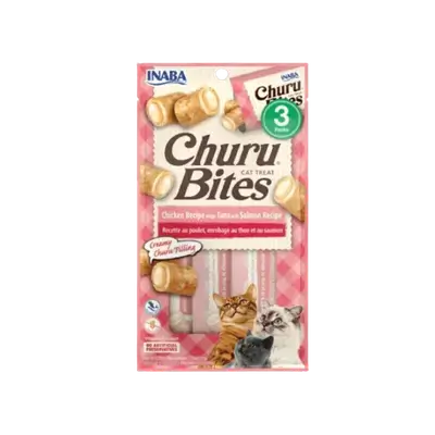 Inaba Churu Bites - Chicken Wraps Tuna with Salmon 3 Packs