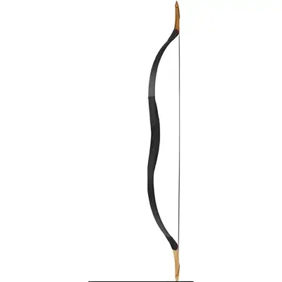 Black Traditional Archery Longbow – 35 lb Draw Weight