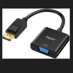TSUPY DisplayPort to VGA, 1080P DP Adapter Gold-Plated Display Port Converter Male to Female Cable to Connect Your Computer to a Large Screen, Projector