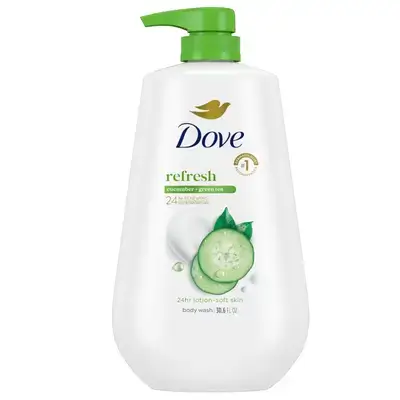 Dove Sulfate-Free Body Wash with Pump, Cucumber & Green Tea, 996ml