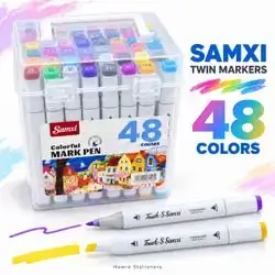 Samxi Twin Markers – 48 Colors