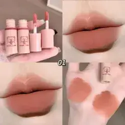 1pc Mini Bear Lip Gloss , Matte Velvet Lipstick - 01