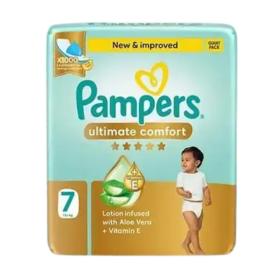 Pampers Ultimate Comfort (7) +18Kg 35 Diapers