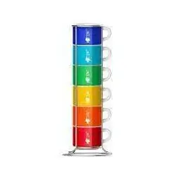 TAZZ110 SET 6 CUPS COLOR STACKABLE